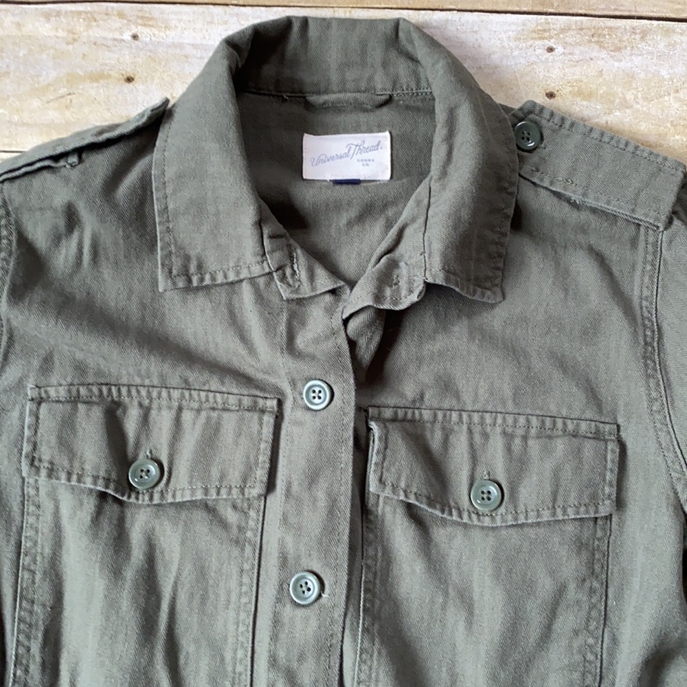 Universal Thread Green Crop Utility Jacket Size Xl - image 2